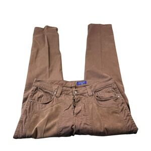 Jeckerson Brown Button Fly Men's 5 Pocket Pant Size 38x36 Double Knee